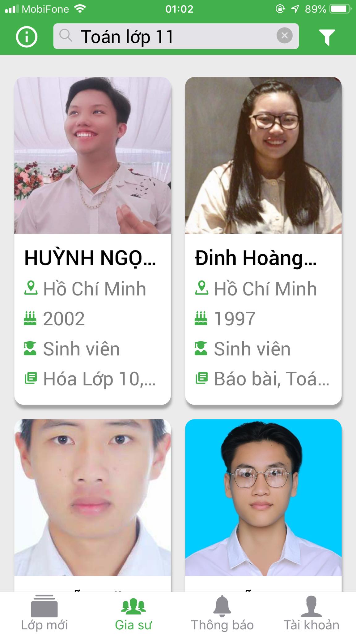 App Daykemtainha.vn Toán lớp 11
